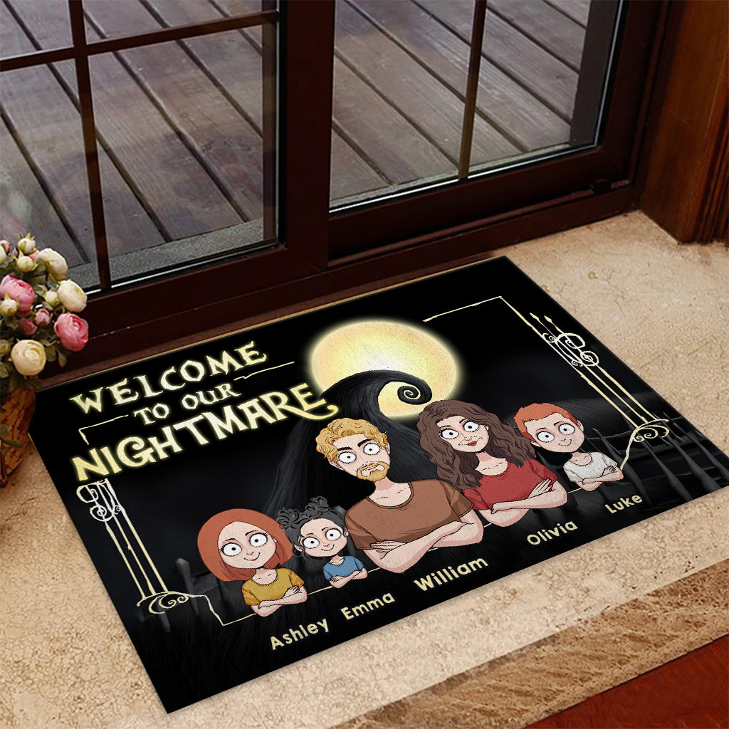 Welcome To Our Nightmare - Personalized Nightmare Doormat