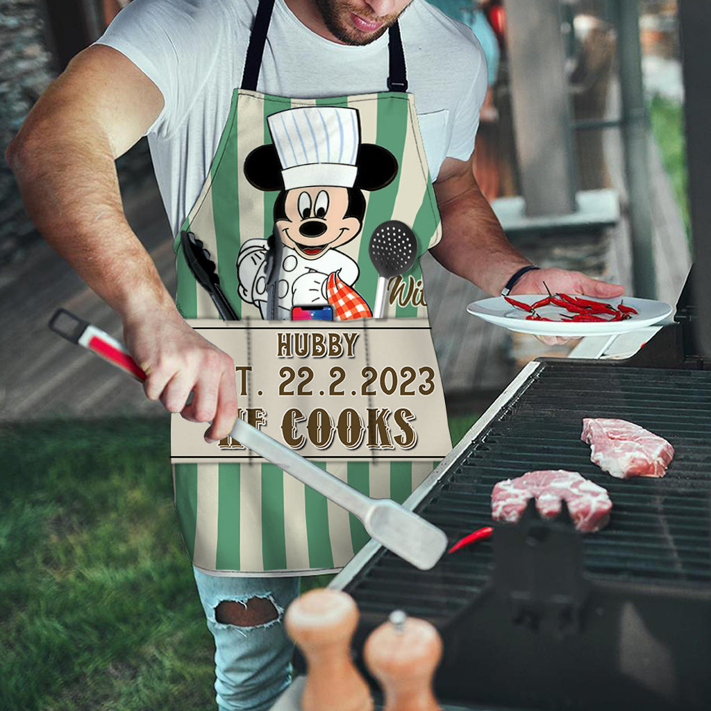He Cooks She Eats - Personalized Mouse Apron