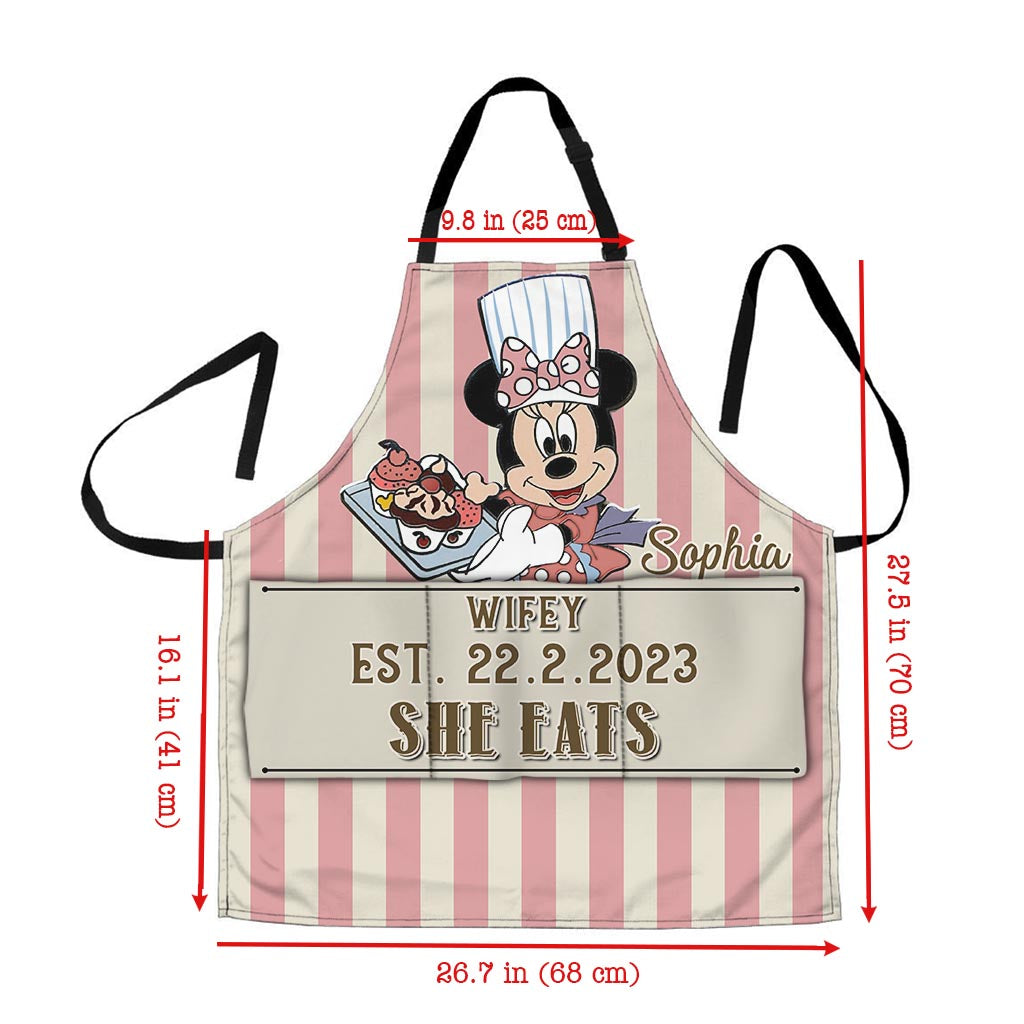 He Cooks She Eats - Personalized Mouse Apron