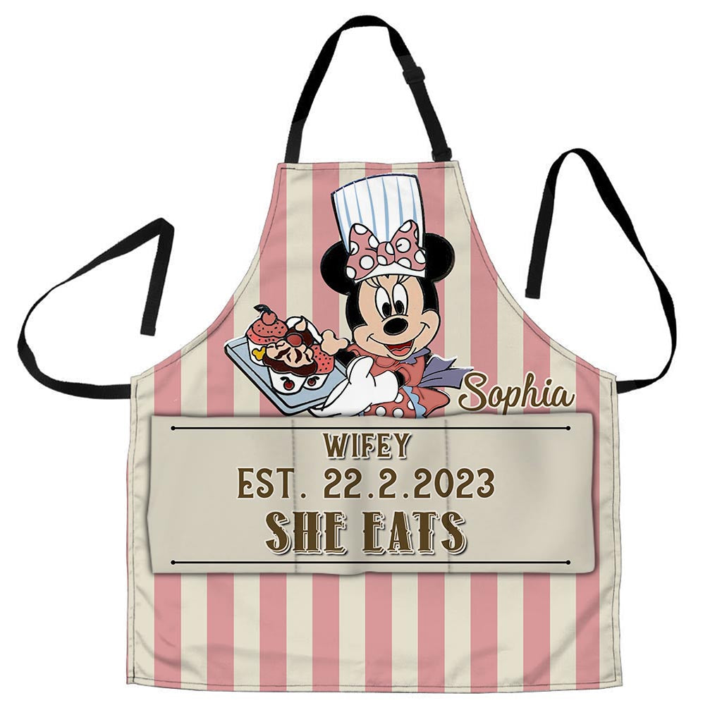 He Cooks She Eats - Personalized Mouse Apron
