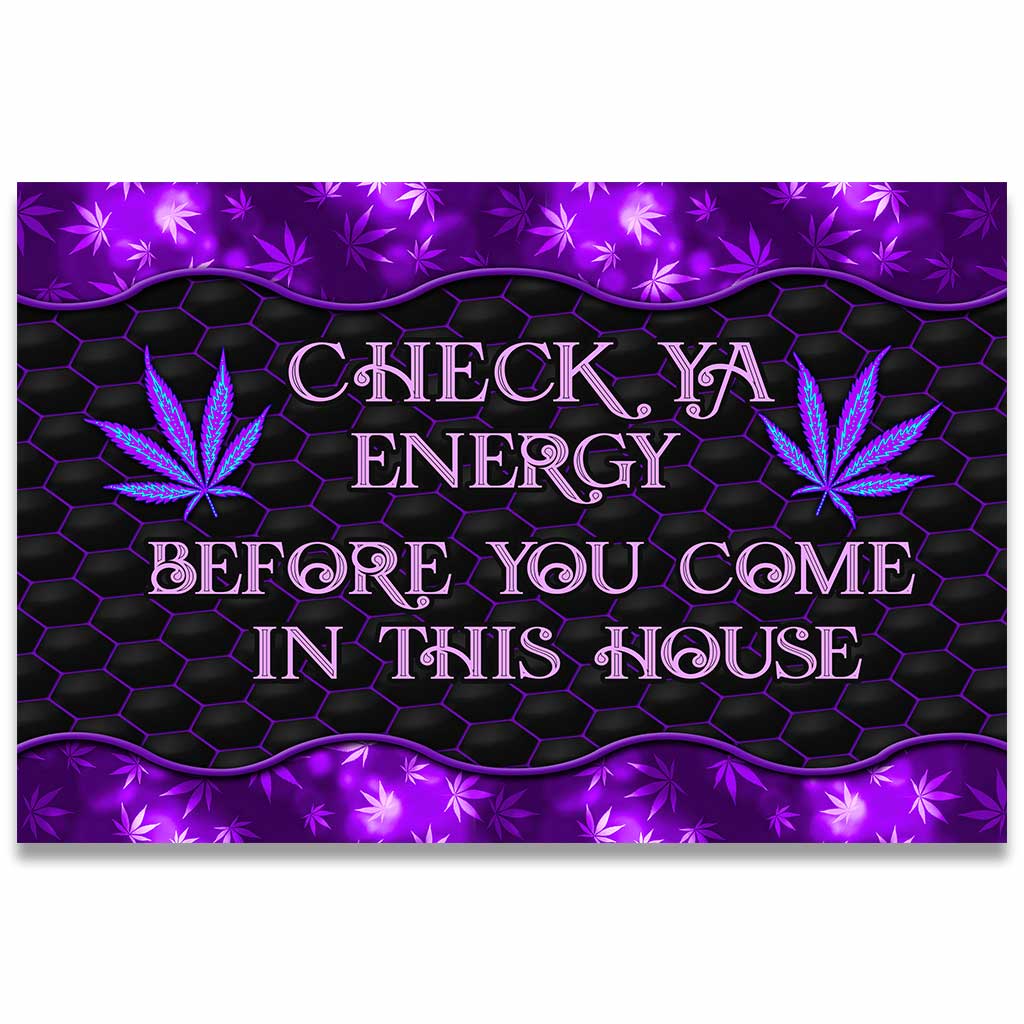 Check Your Energy - Weed Doormat