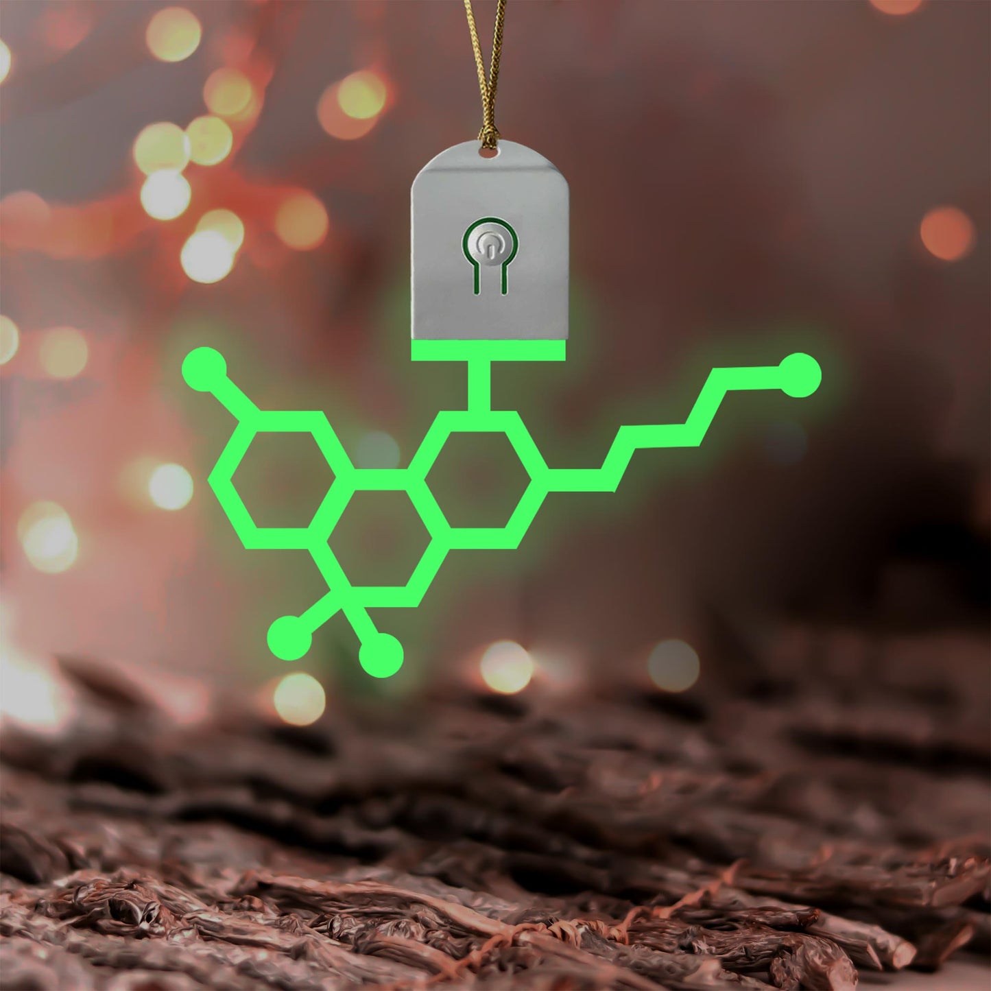THC Molecule - Christmas Weed Shaped Led Acrylic Ornament