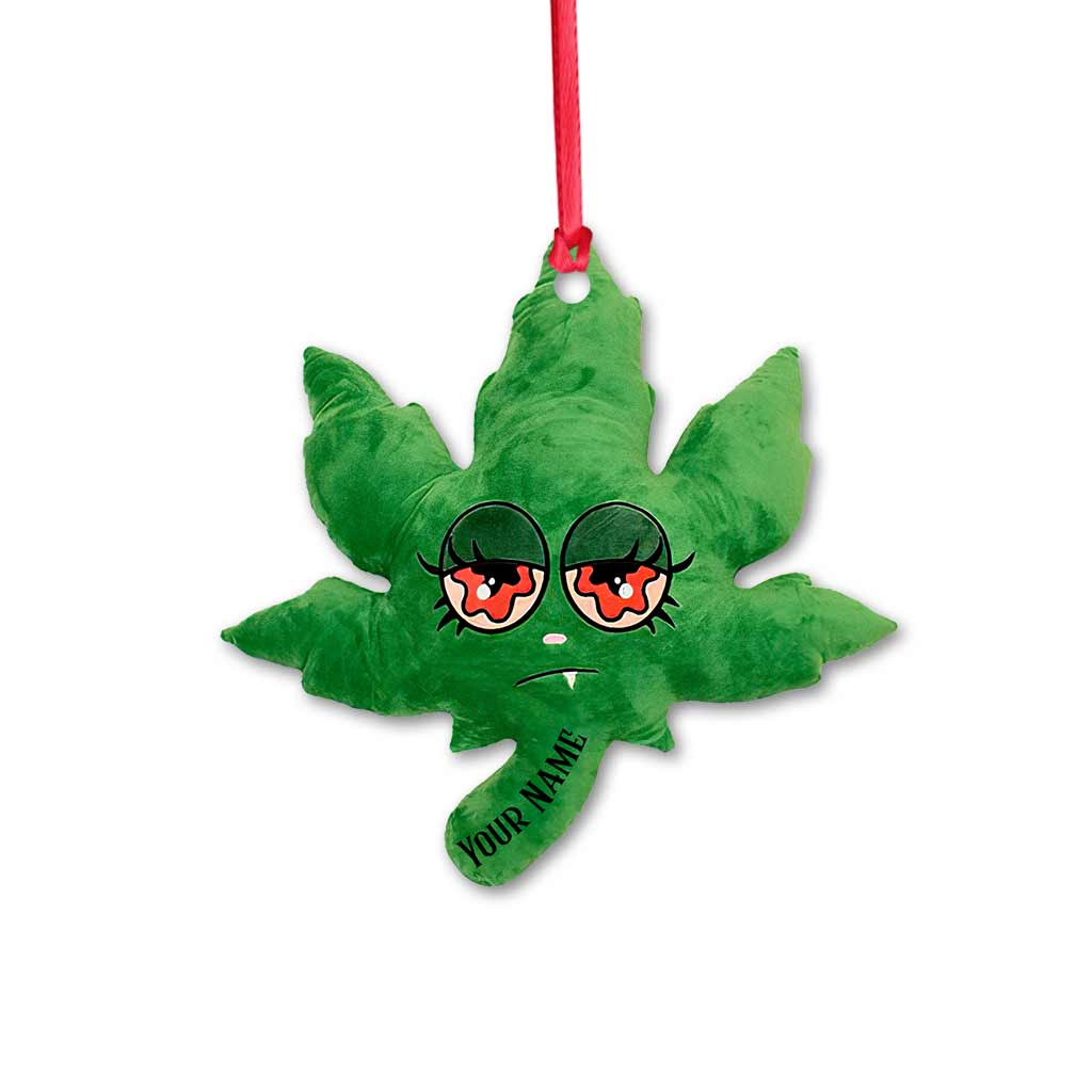 Get High Eyes - Personalized Christmas Weed Ornament (Printed On Both Sides)