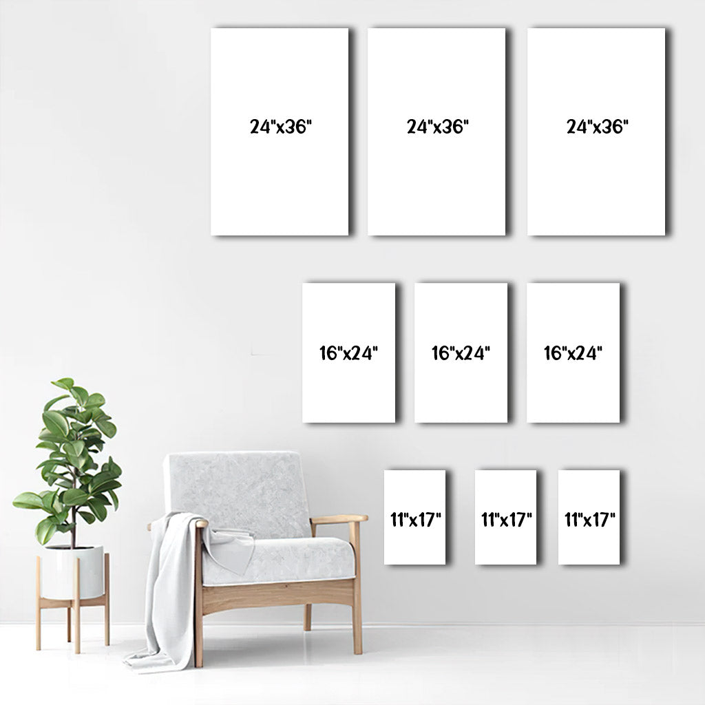 Always Kiss Me Goodnight - Personalized Couple Mouse Poster & Canvas Set