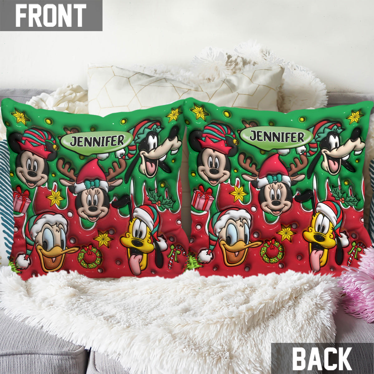 Christmas Is Coming - Personalized Mouse Throw Pillow