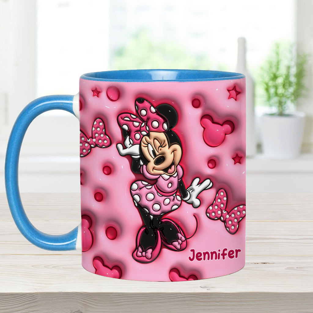 Cute Mouse Custom Name - Personalized Mouse Accent Mug