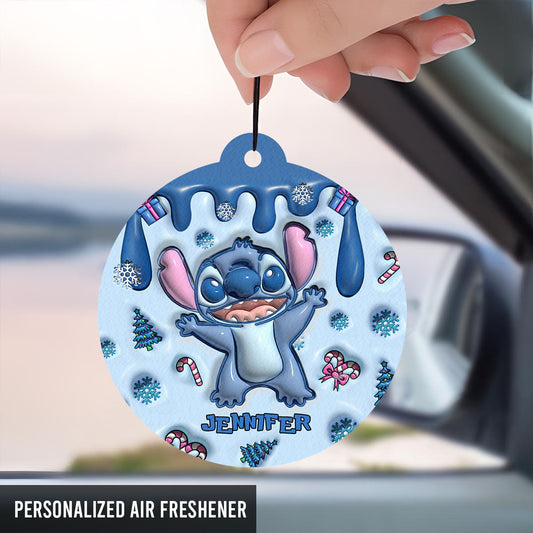 Merry Christmas - Personalized Ohana Circle Air Freshener