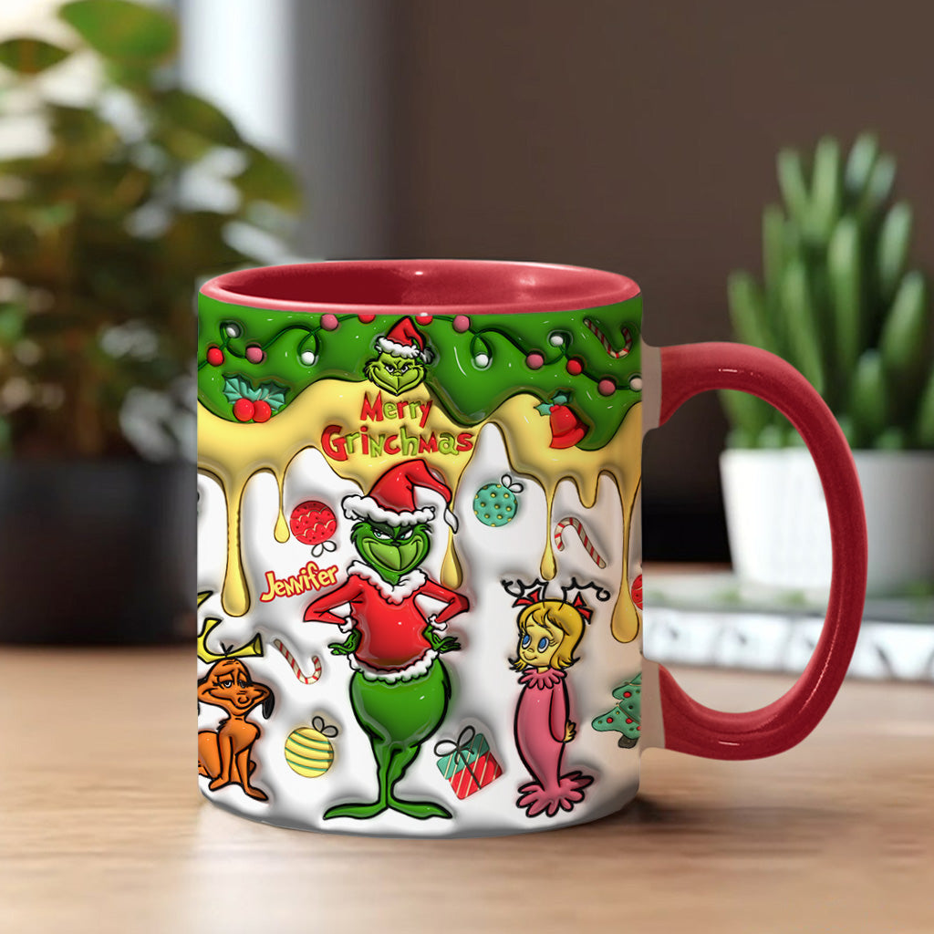 Merry Grinchmas - Personalized Stole Christmas Accent Mug