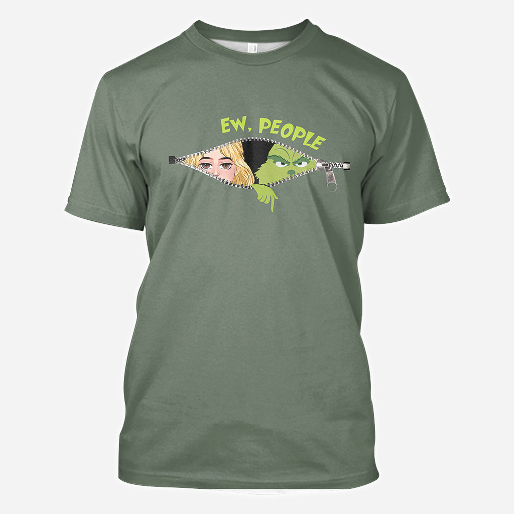 Ew People Green Mischief - Personalized Stole Christmas All Over Shirt
