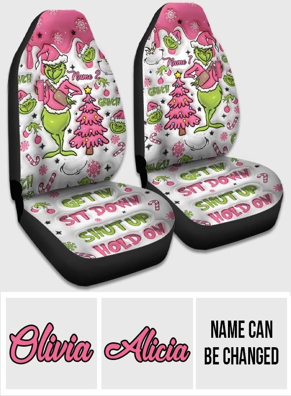 Merry Grinchmas - Personalized Stole Christmas Seat Covers