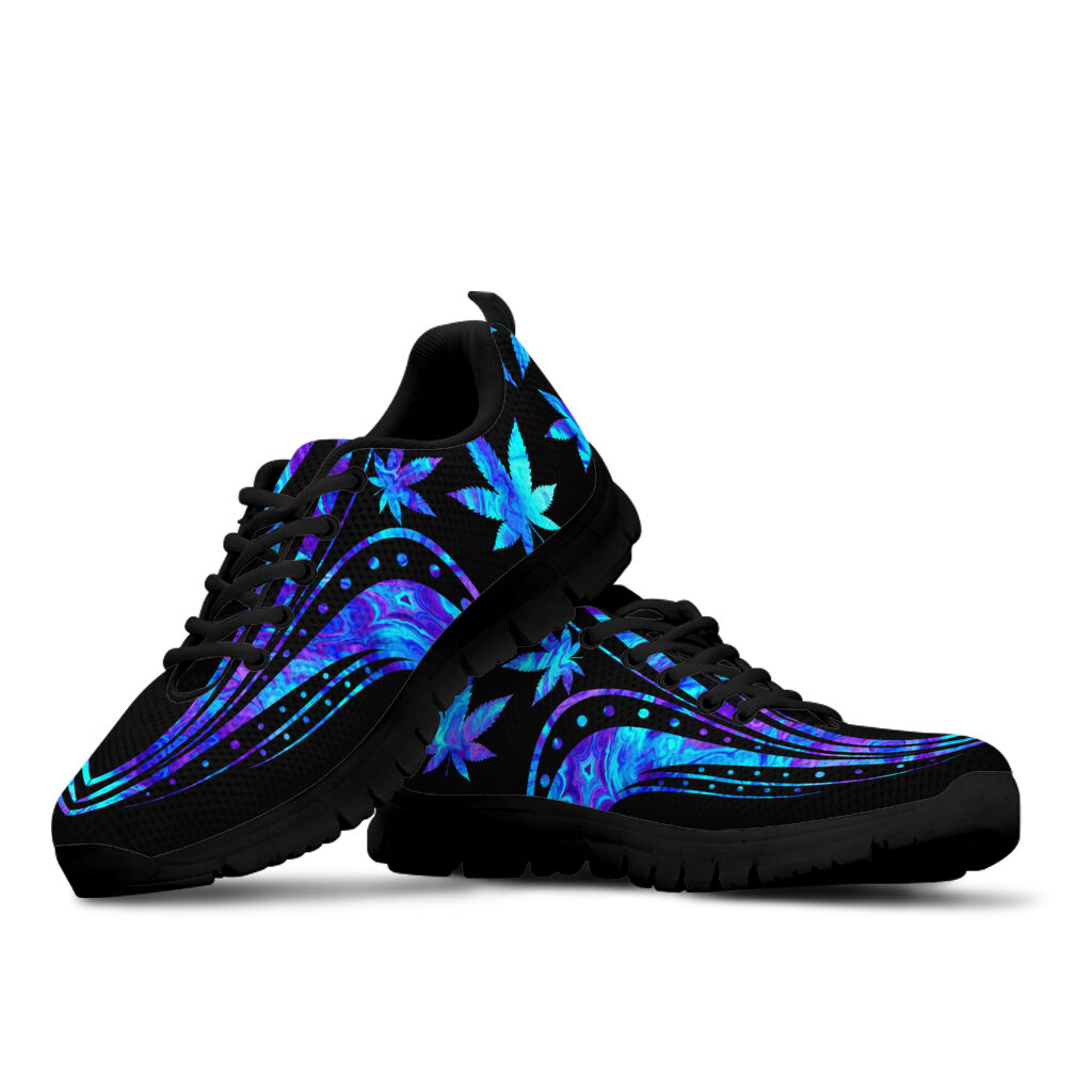 Vintage Blue Mandala - Weed Sneakers 0822