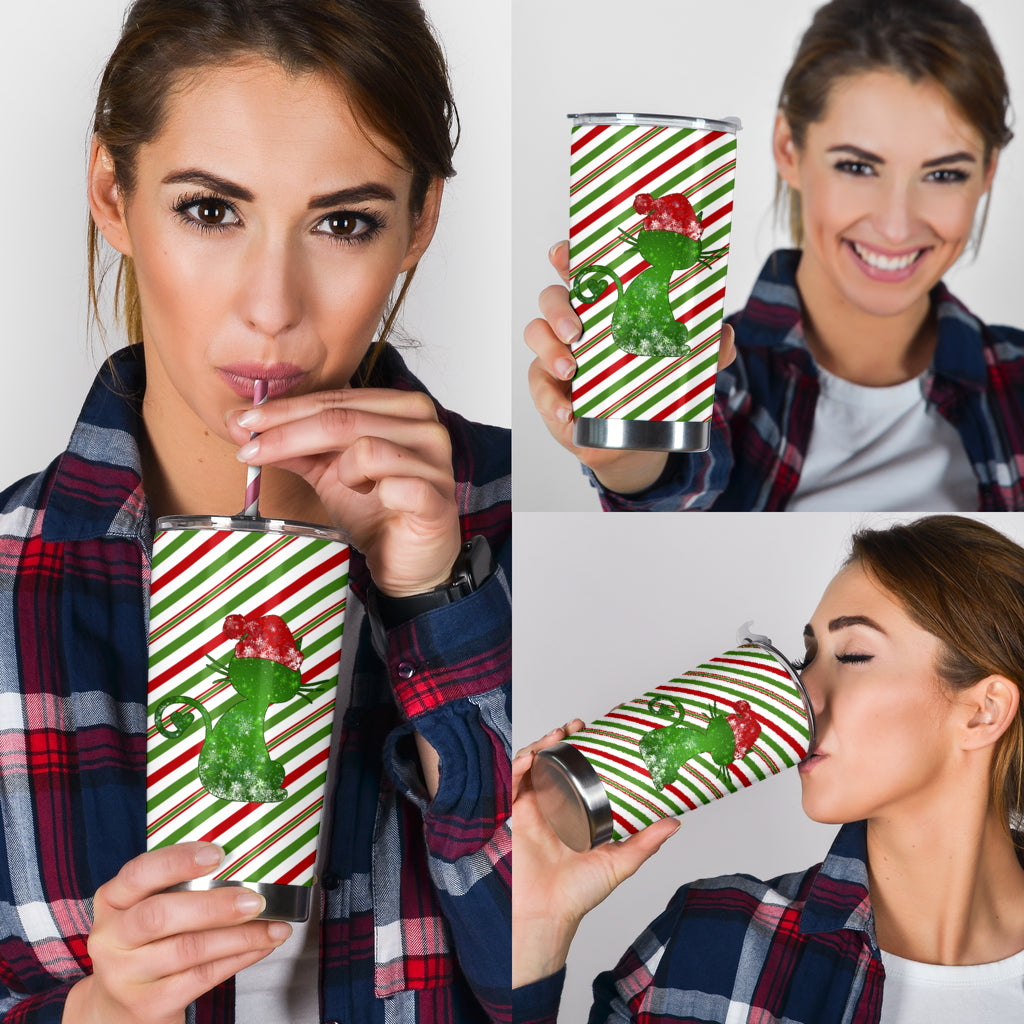 Meowy Christmas Cat Tumbler 0622