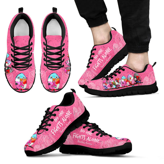 No One Fight Alone Breast Cancer Awareness Breast Cancer Awareness Sneakers 0622