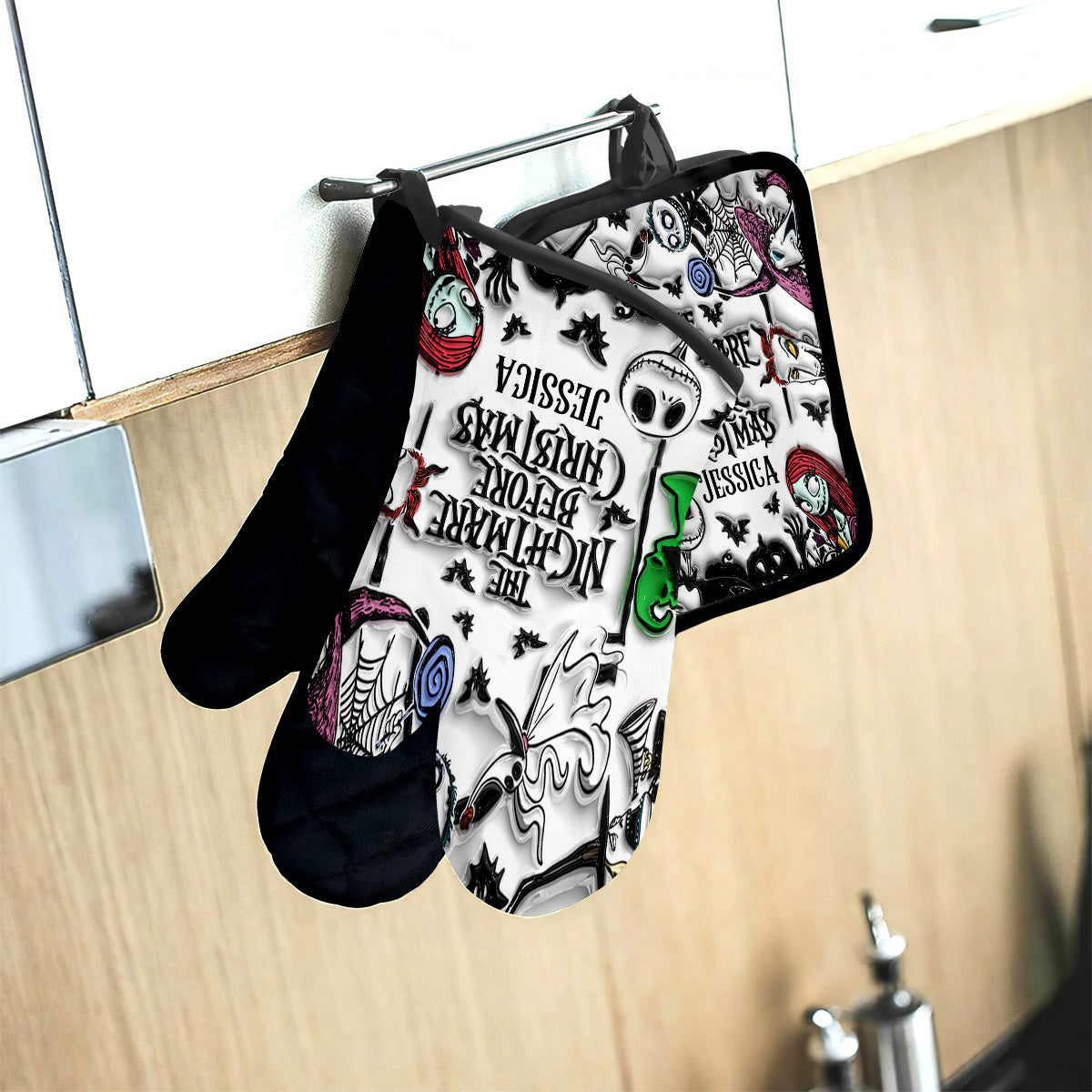 Nightmare - Personalized Nightmare Oven Mitts & Pot Holder Set