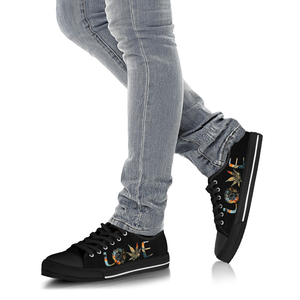 Love 420 Sunflower - Weed Low Top Shoes 0822