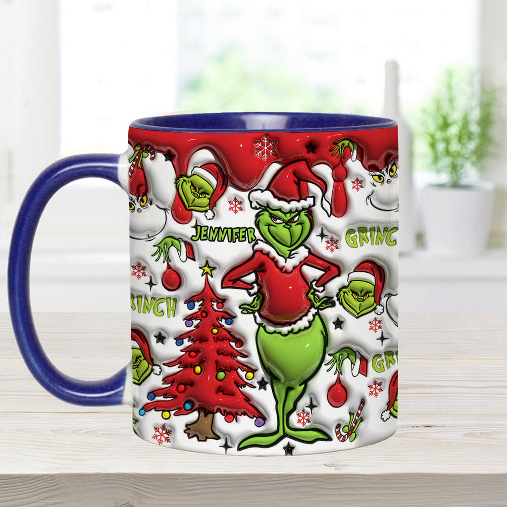 Red Christmas - Personalized Stole Christmas Accent Mug