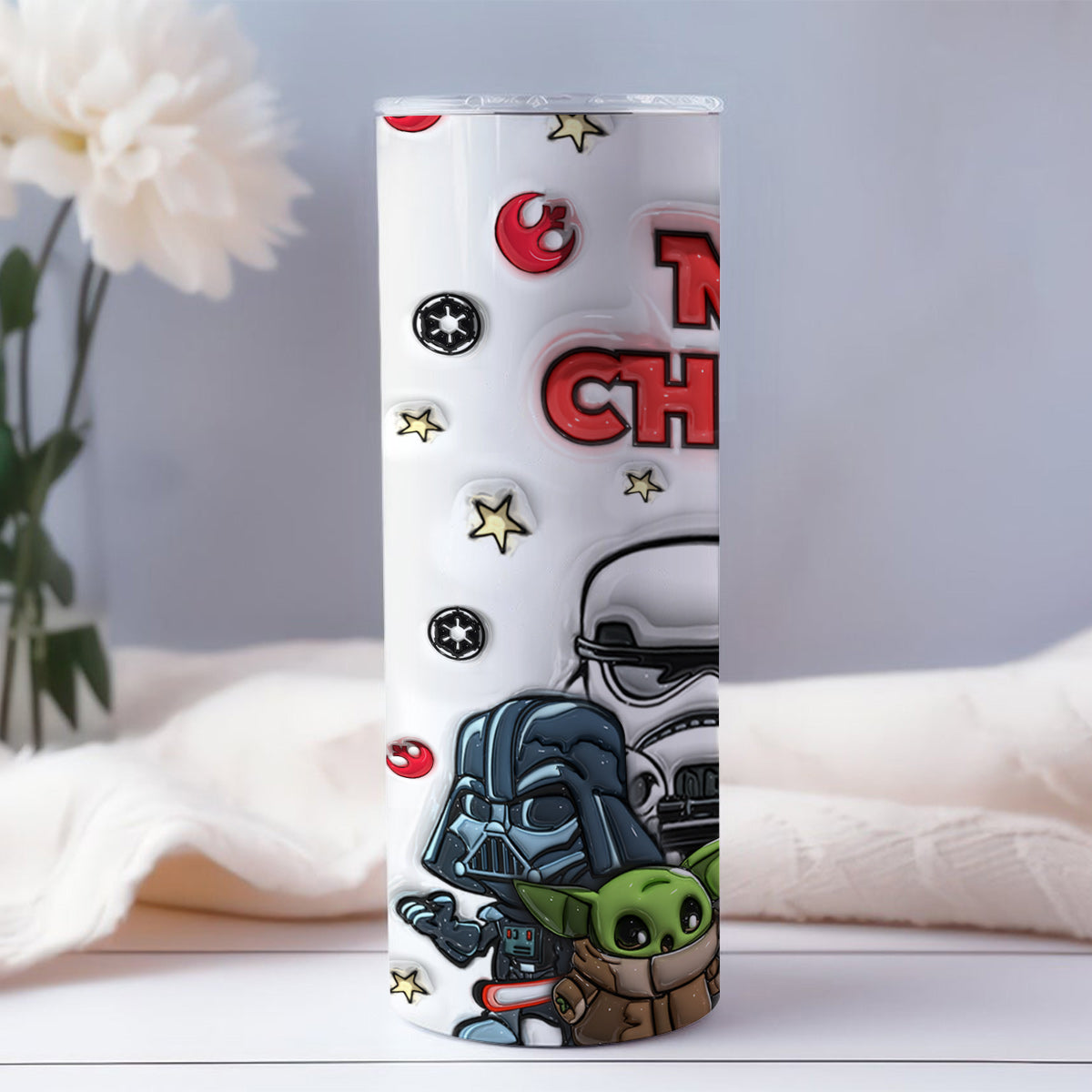 Merry Sithmas - Personalized The Force Skinny Tumbler