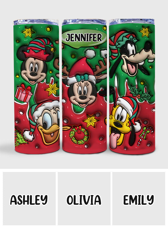 Christmas Is Coming - Personalized Mouse Skinny Tumbler