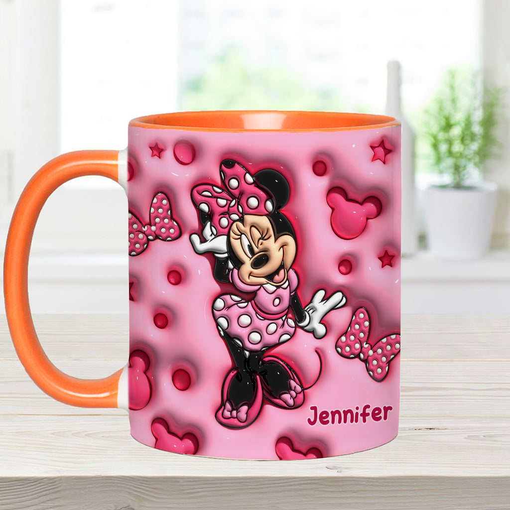 Cute Mouse Custom Name - Personalized Mouse Accent Mug