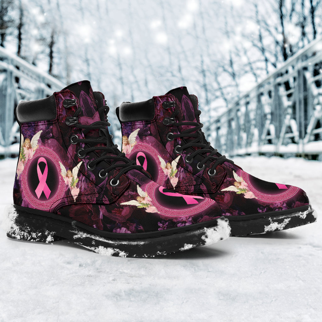 Faith Hope Love Angel Breast Cancer Awareness All Season Boots 0622