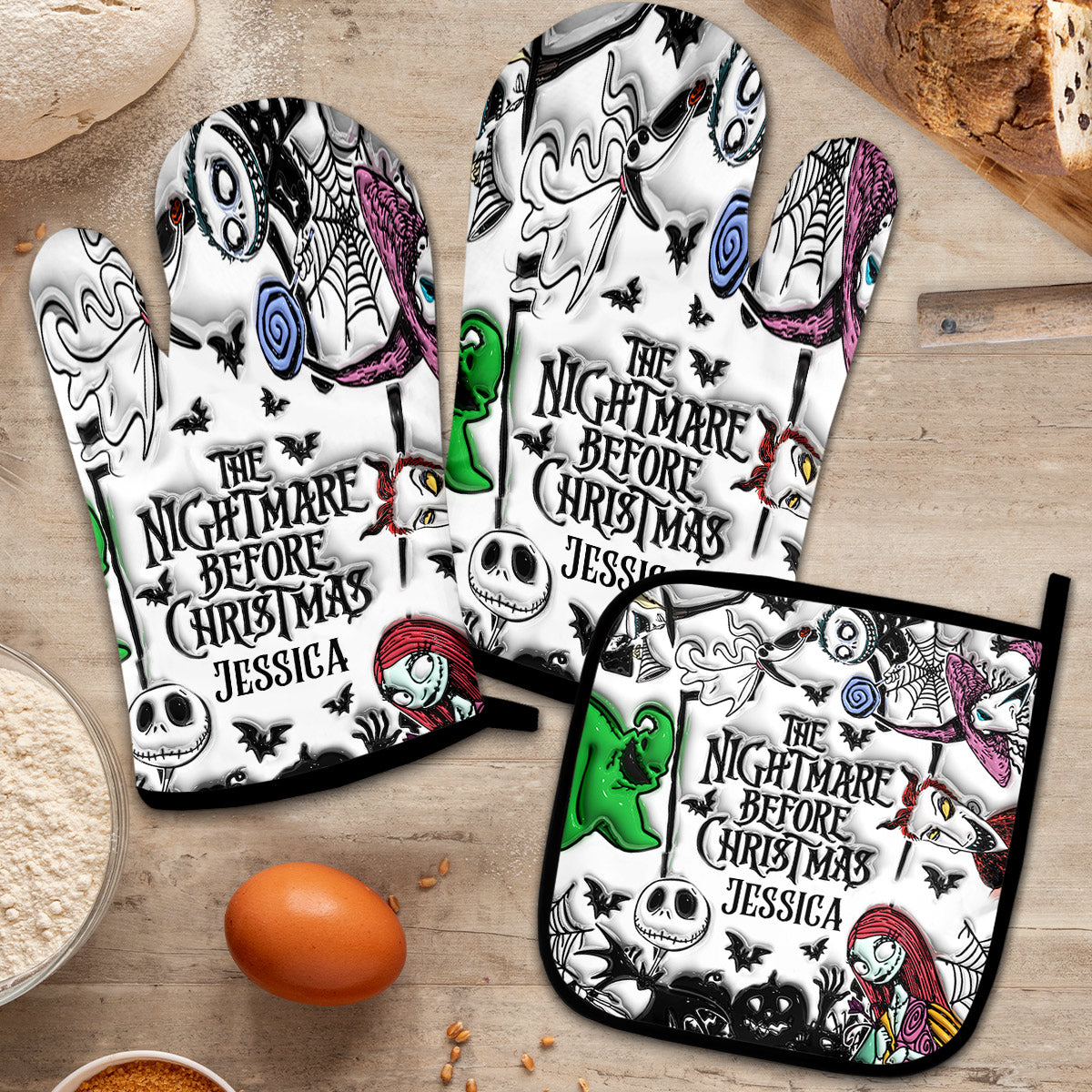 Nightmare - Personalized Nightmare Oven Mitts & Pot Holder Set