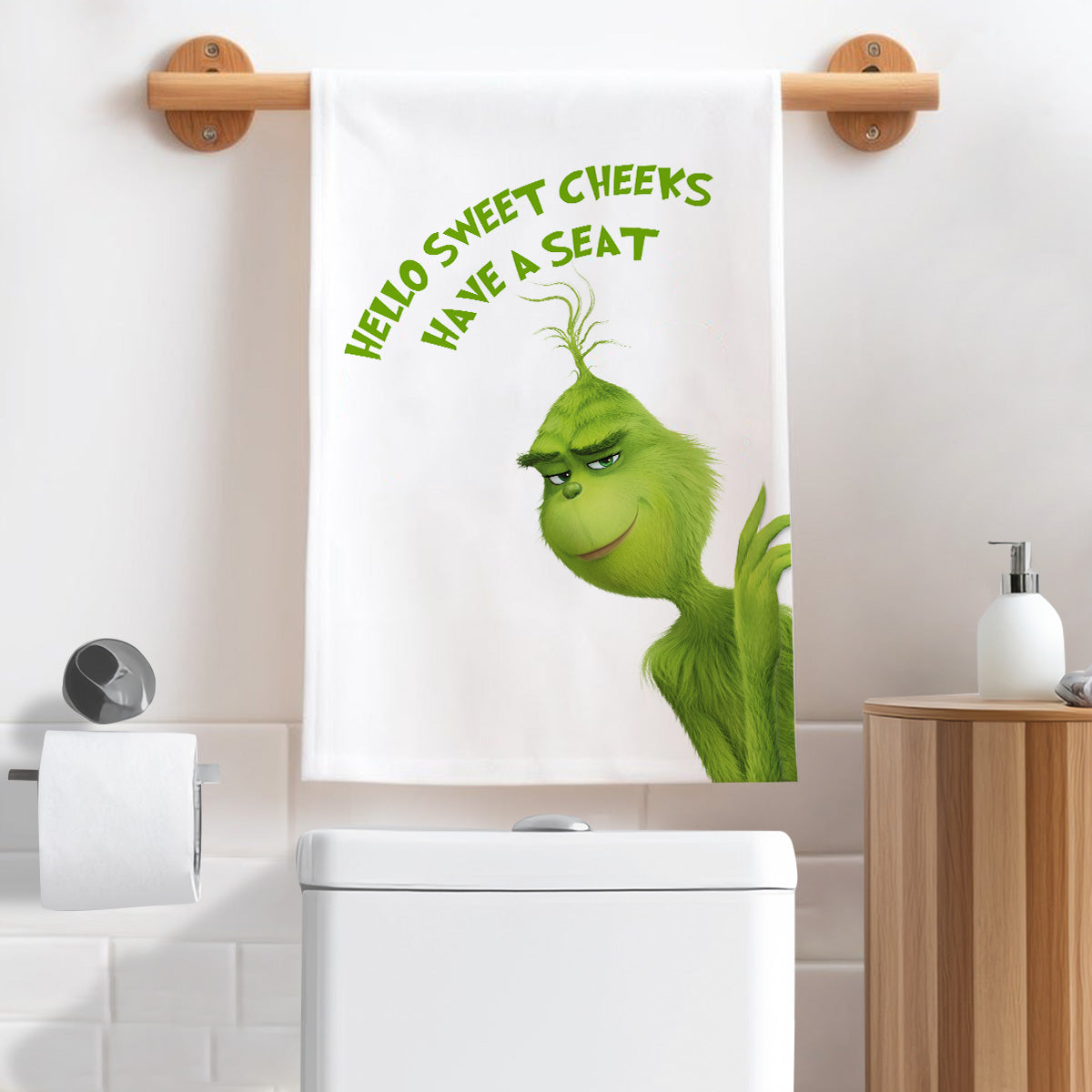 Hello Sweet Cheeks - Stole Christmas Towel