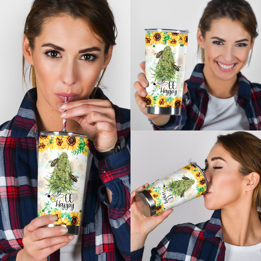 Bee Happy - Weed Tumbler 0822