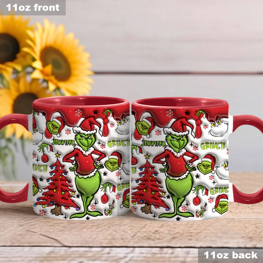 Red Christmas - Personalized Stole Christmas Accent Mug
