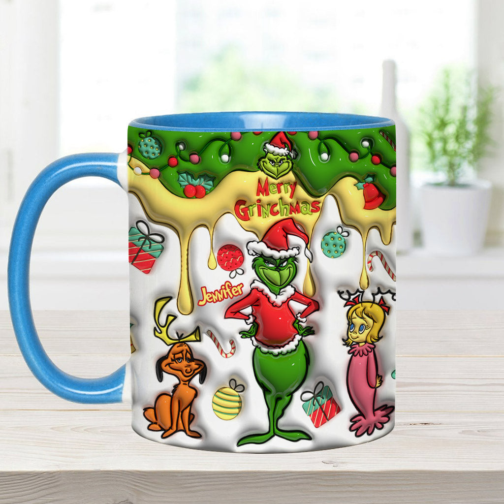 Merry Grinchmas - Personalized Stole Christmas Accent Mug
