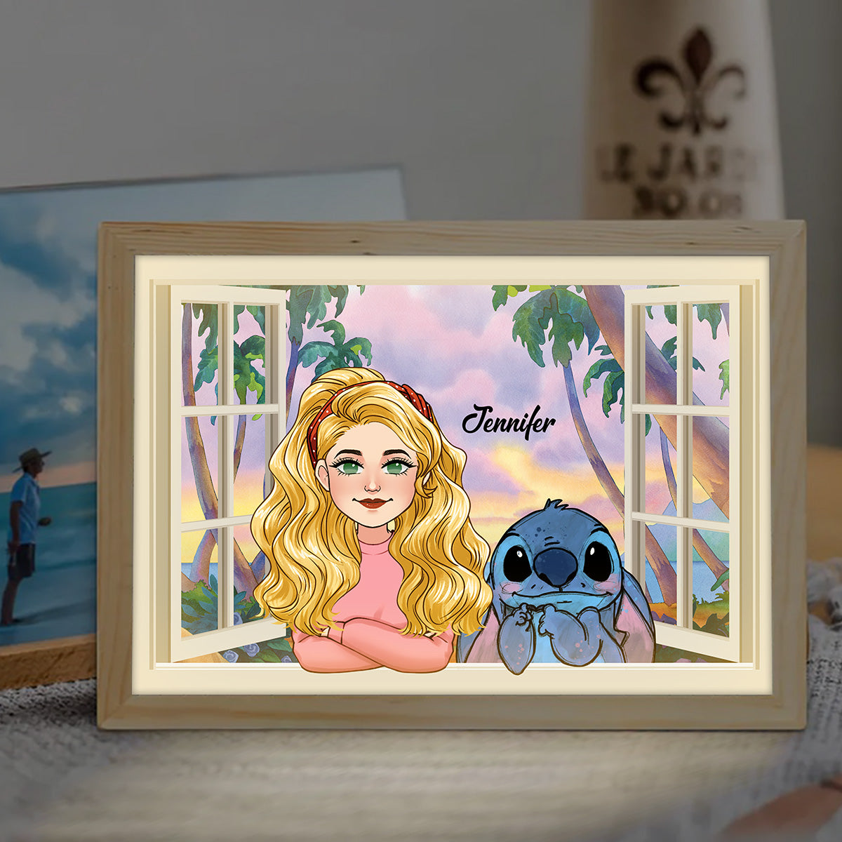 Ohana Summer Vibe - Personalized Ohana Light Photo Frame
