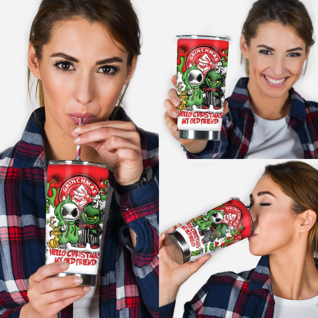 Hello Christmas My Old Friend - Personalized Stole Christmas Tumbler