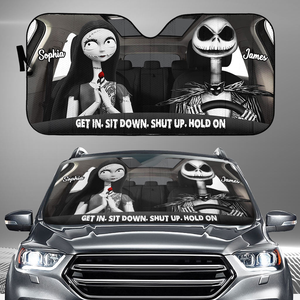 Get In Sit Down - Personalized Nightmare Car Sunshade