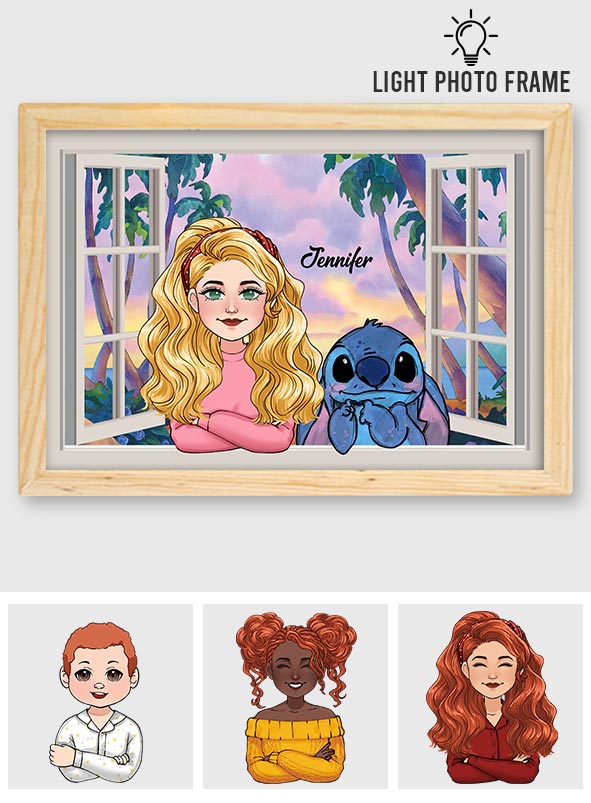 Ohana Summer Vibe - Personalized Ohana Light Photo Frame