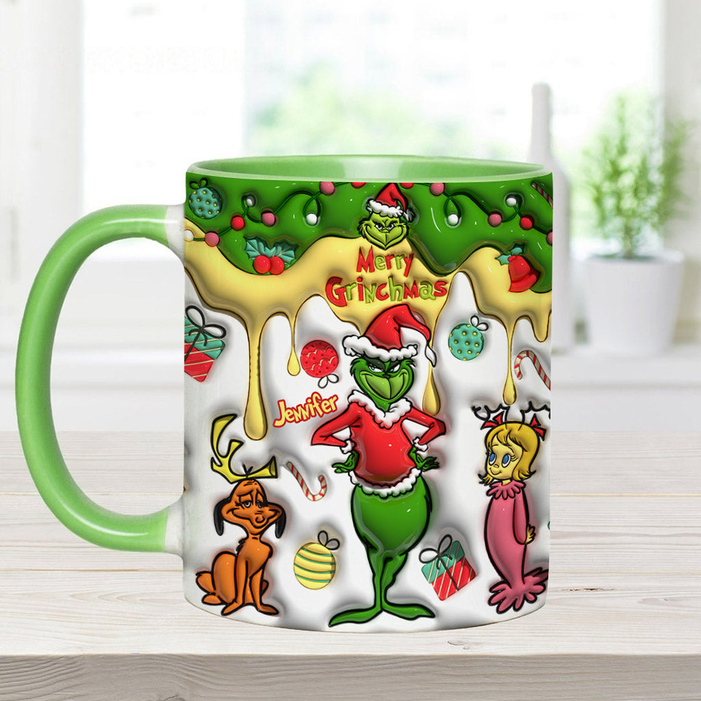 Merry Grinchmas - Personalized Stole Christmas Accent Mug
