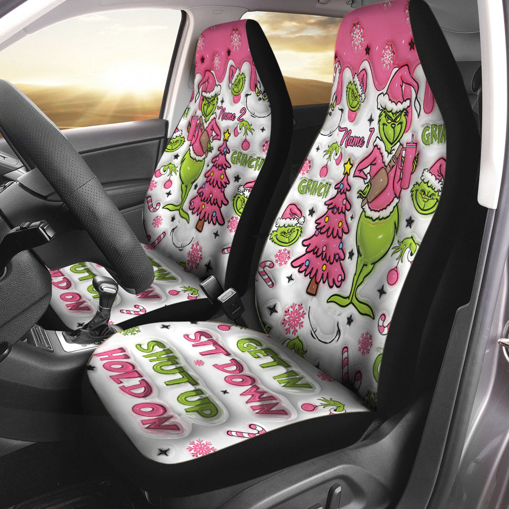 Merry Grinchmas - Personalized Stole Christmas Seat Covers