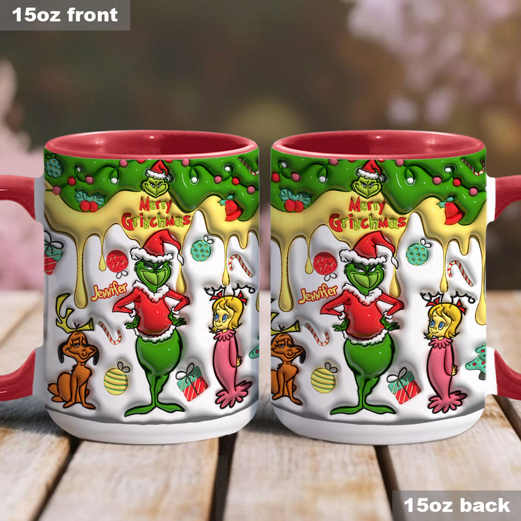 Merry Grinchmas - Personalized Stole Christmas Accent Mug