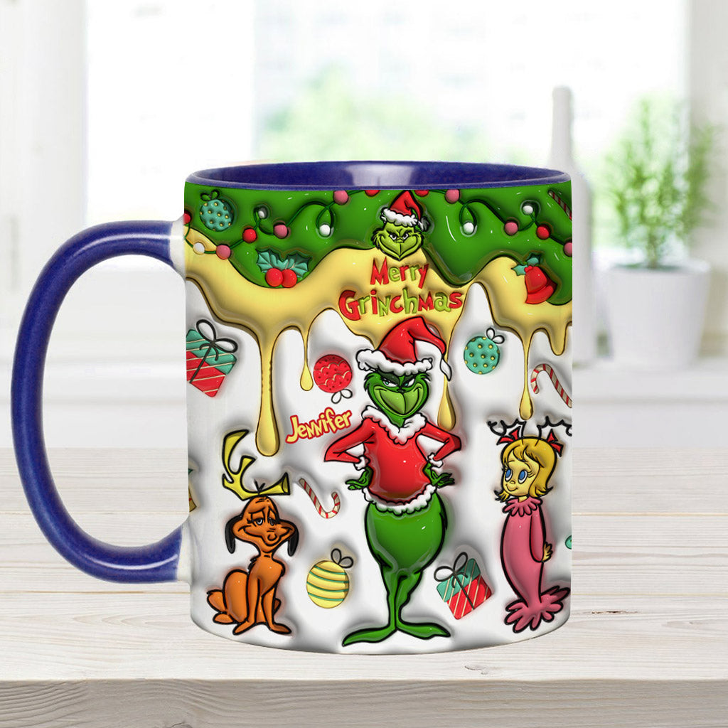 Merry Grinchmas - Personalized Stole Christmas Accent Mug