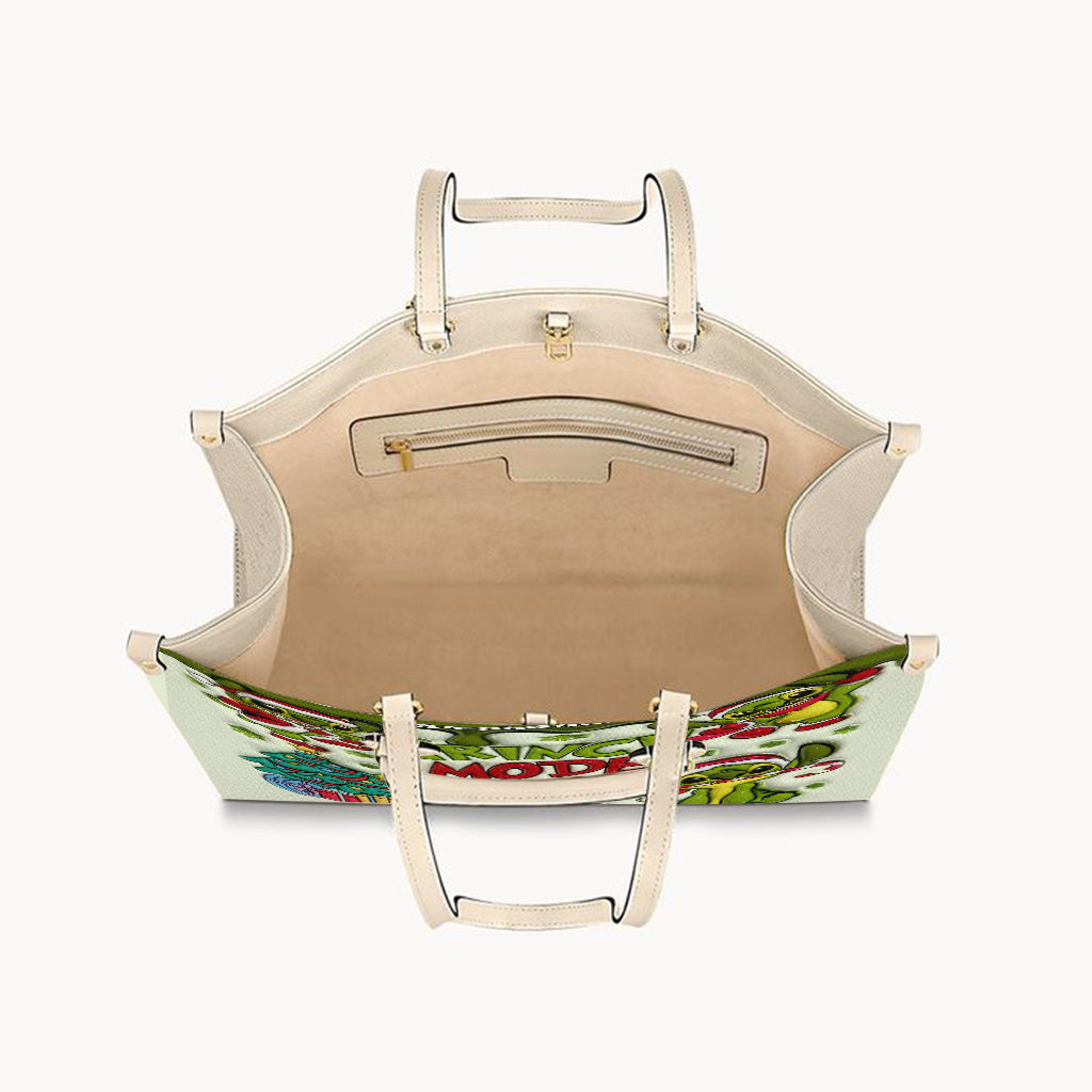 Grinch Mode - Personalized Ohana Leather Handbag