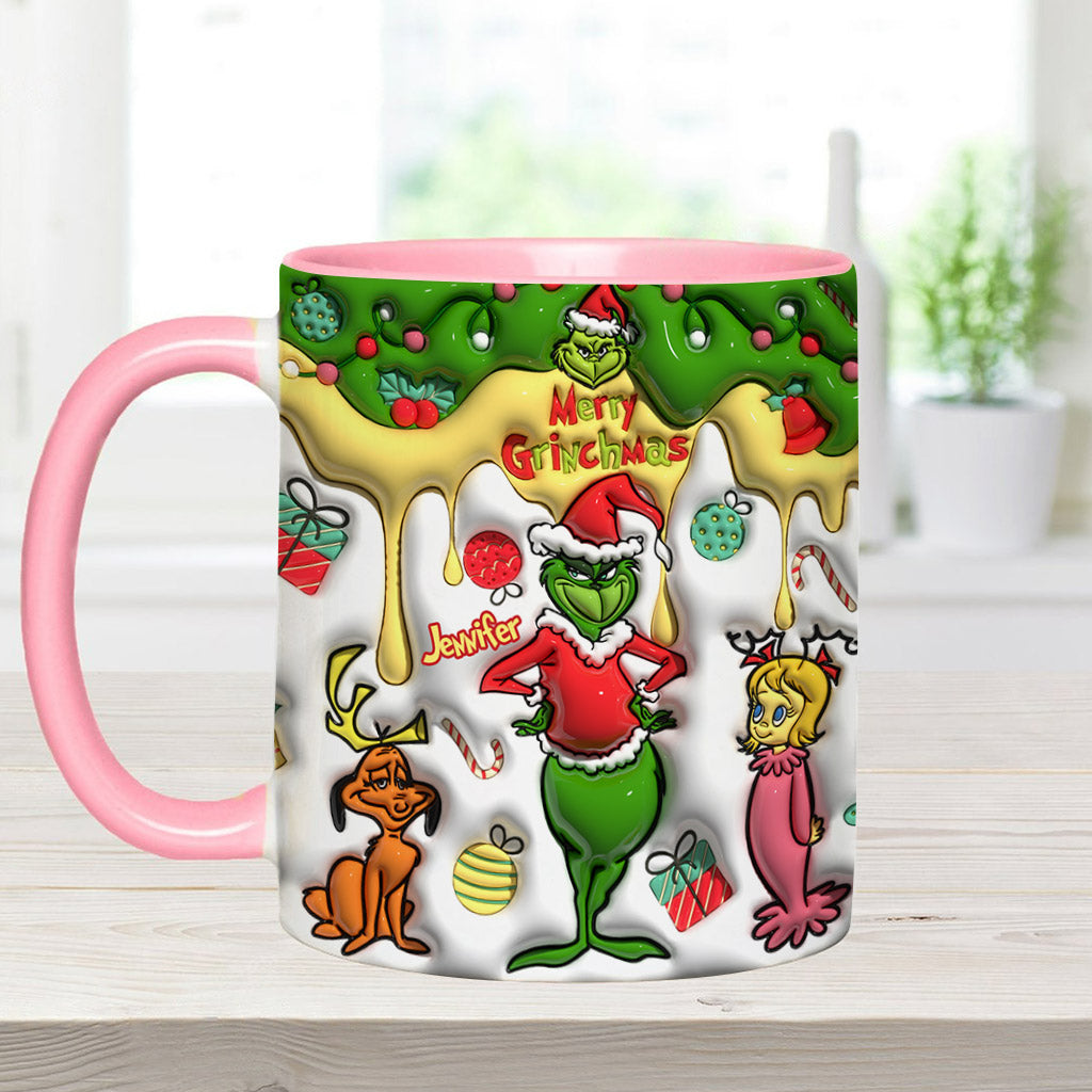 Merry Grinchmas - Personalized Stole Christmas Accent Mug