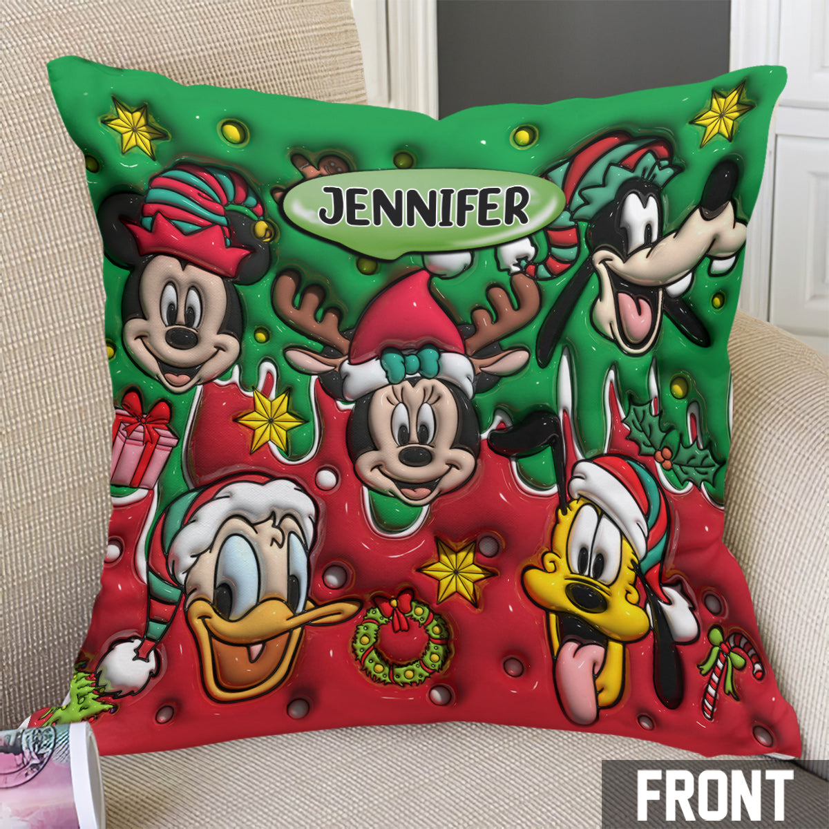 Christmas Is Coming - Personalized Mouse Throw Pillow