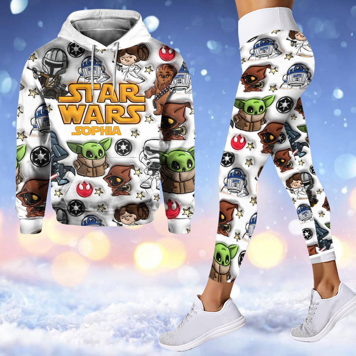 The Galaxy - Personalized The Force Hoodie and Leggings