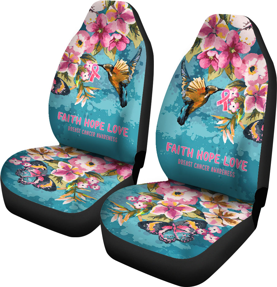 Faith Hope Love Breast Cancer Awareness Seat Covers 0622