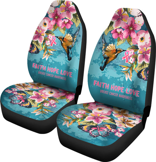 Faith Hope Love Breast Cancer Awareness Seat Covers 0622