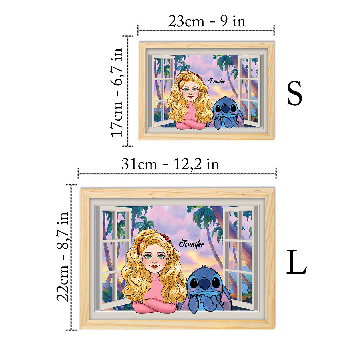 Ohana Summer Vibe - Personalized Ohana Light Photo Frame
