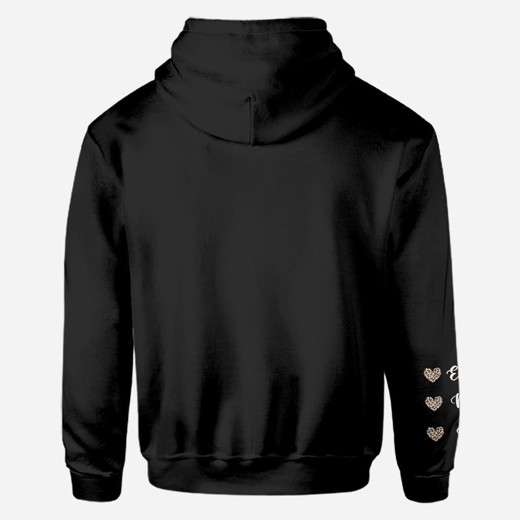 This Nana Wears Her Heart On Her Sleeve - Personalized Mother's Day Grandma All Over and Hoodie