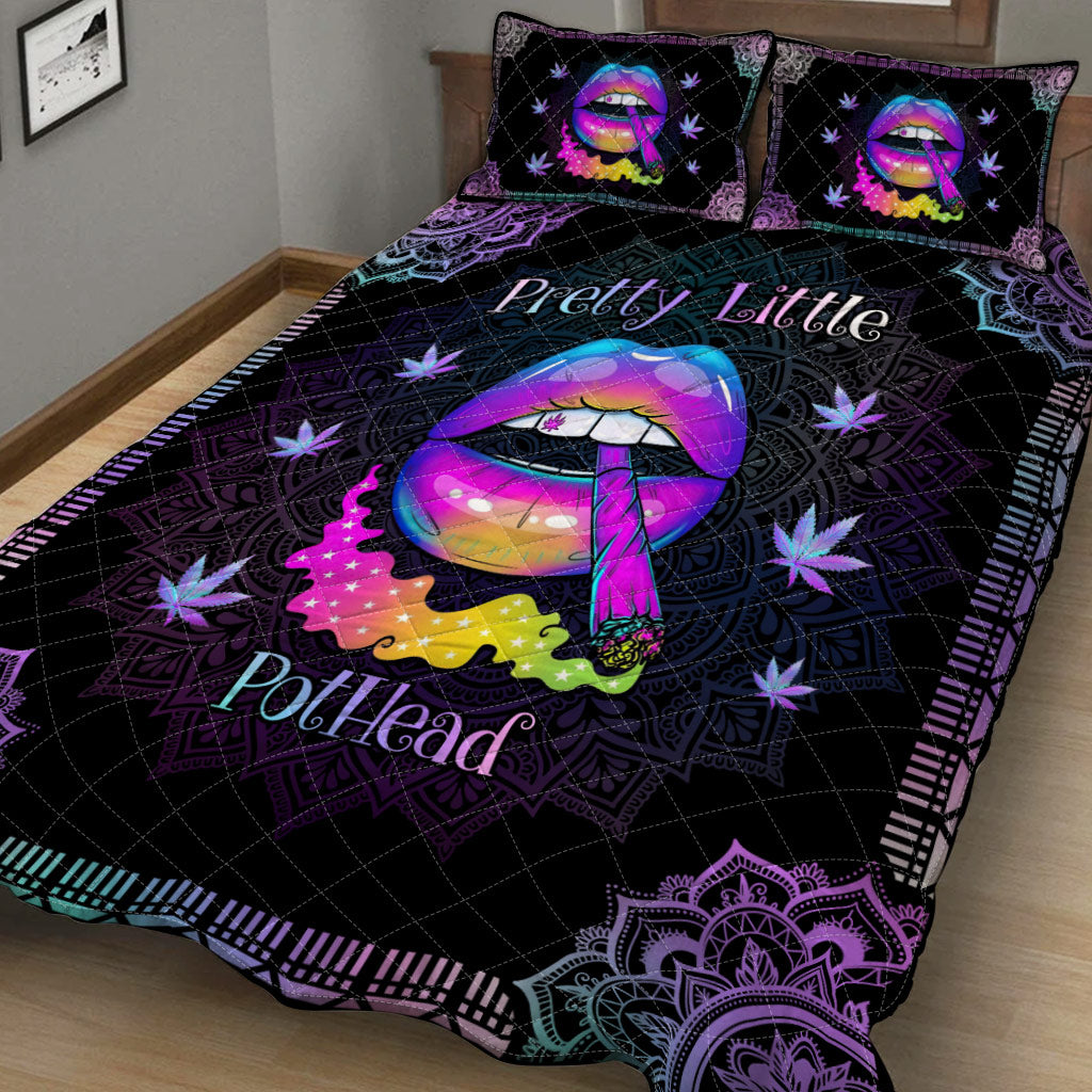 Pothead Hologram - Weed Quilt Set