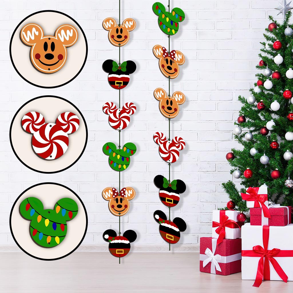 Mouse Ears Jolly Season - Christmas Mouse 6 Pieces Garland