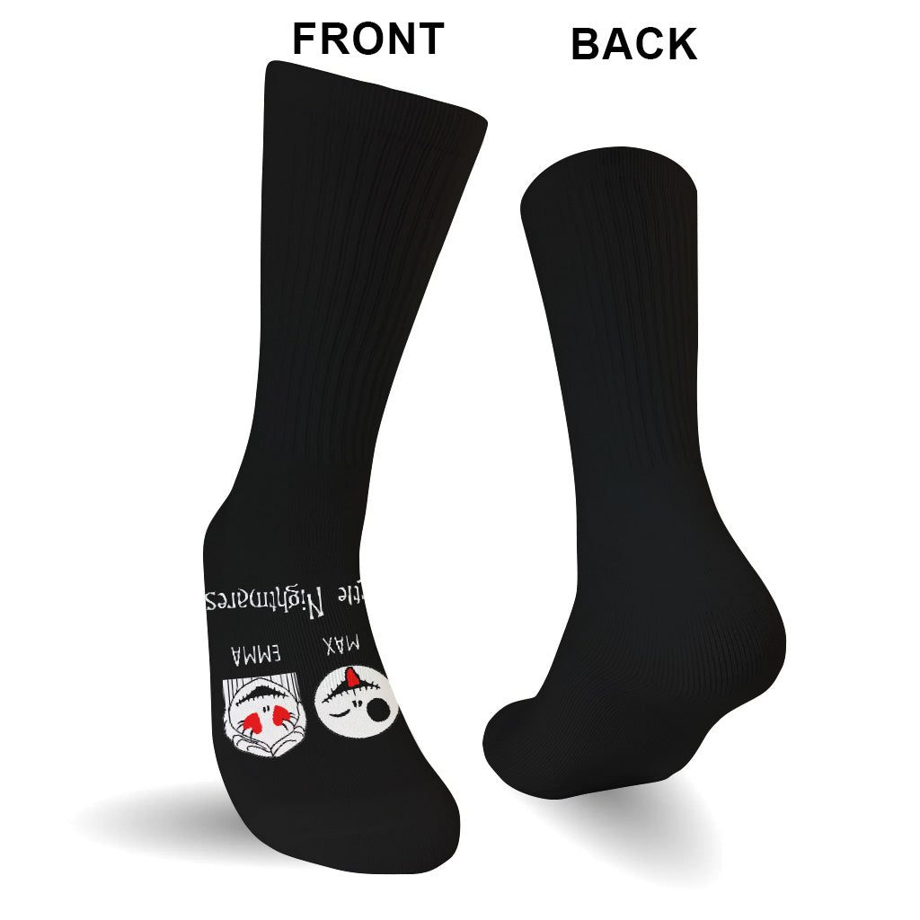 Me And My Little Nightmares - Personalized Father's Day Nightmare Socks