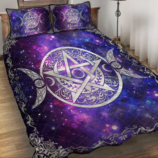 Triple Moon - Personalized Witch Quilt Set