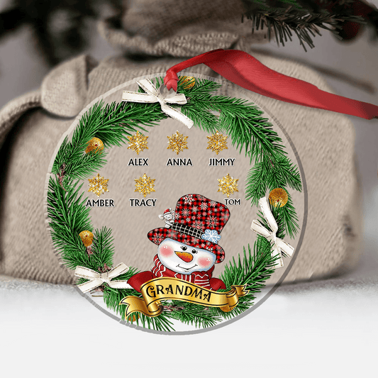 Love Being A Grandma - Personalized Christmas Grandma Transparent Ornament